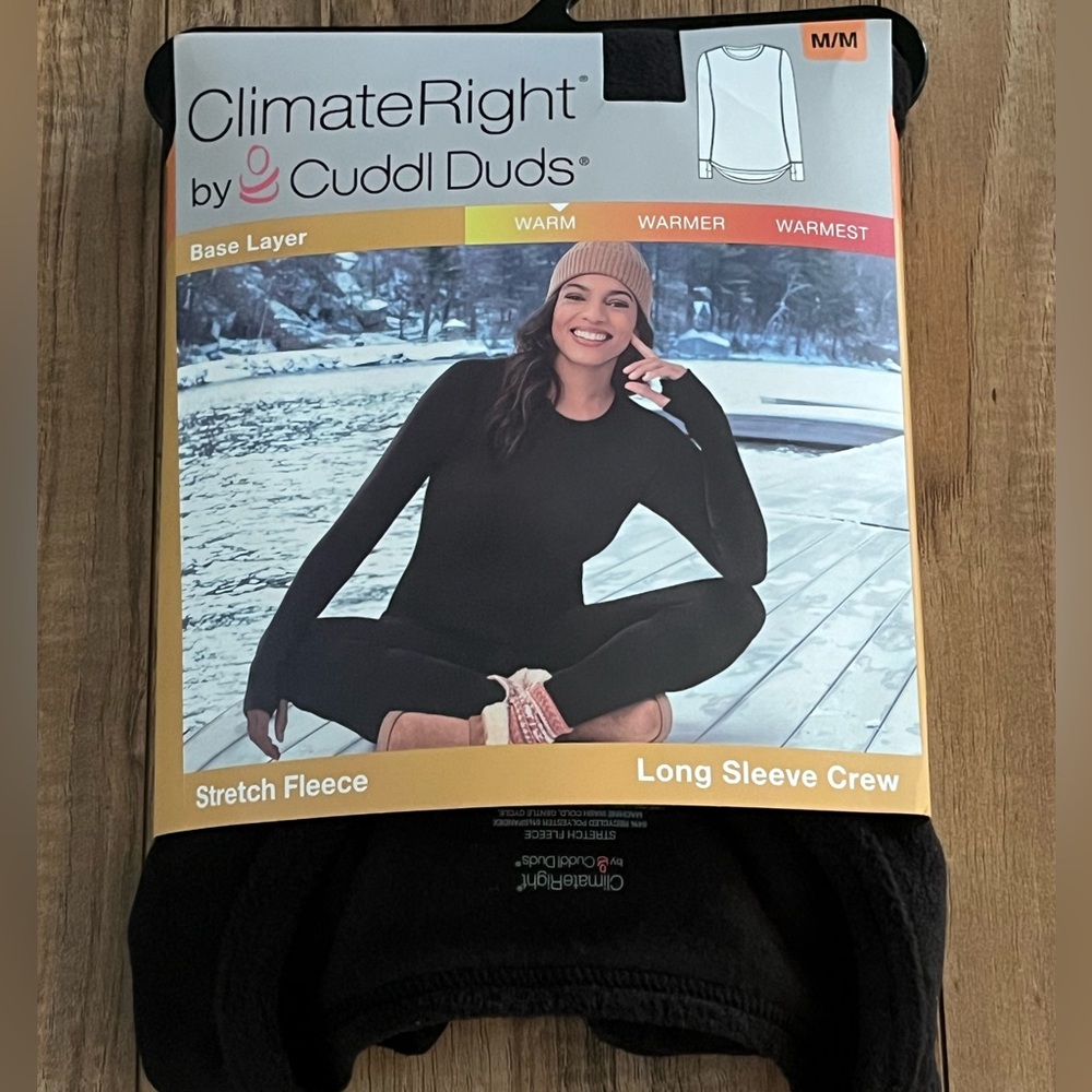 ✨Cuddl Duds Black Long Sleeve Crew✨